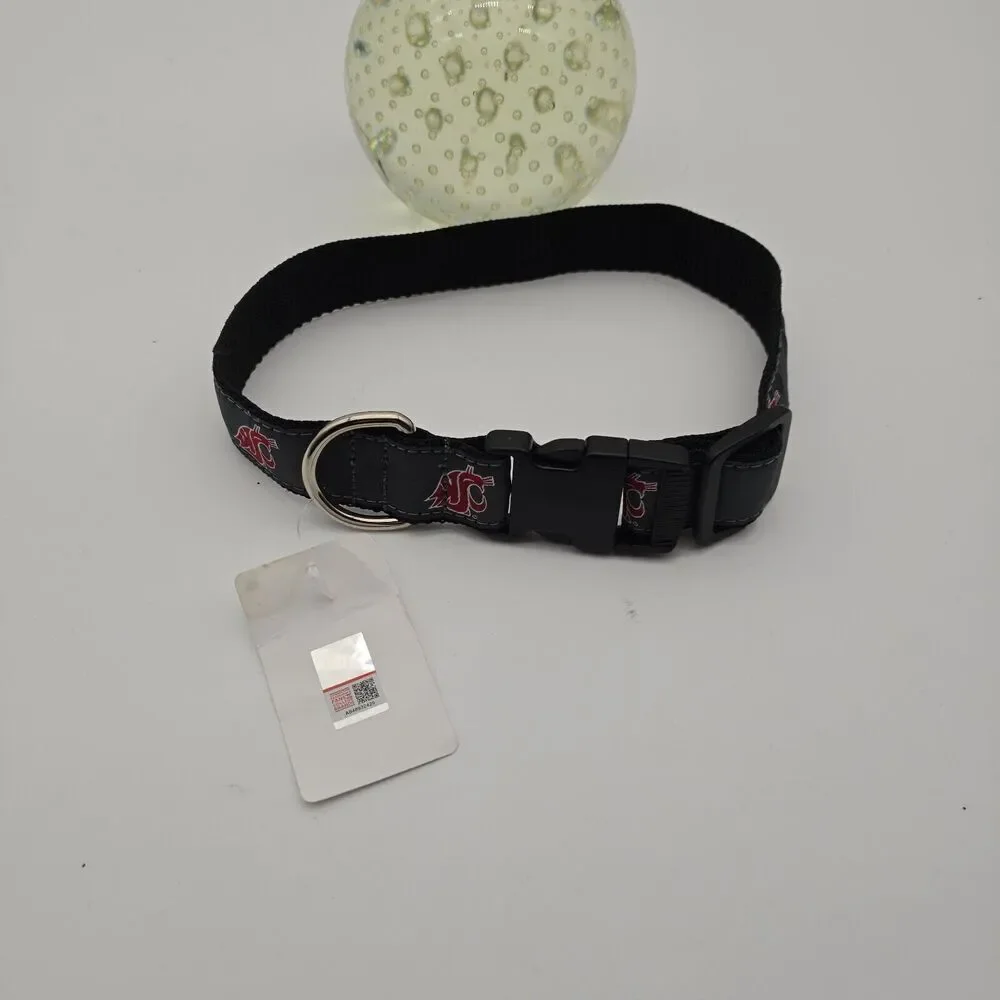 WSU Dog Collar Washington State Cougars Adjustable One Size Fits All